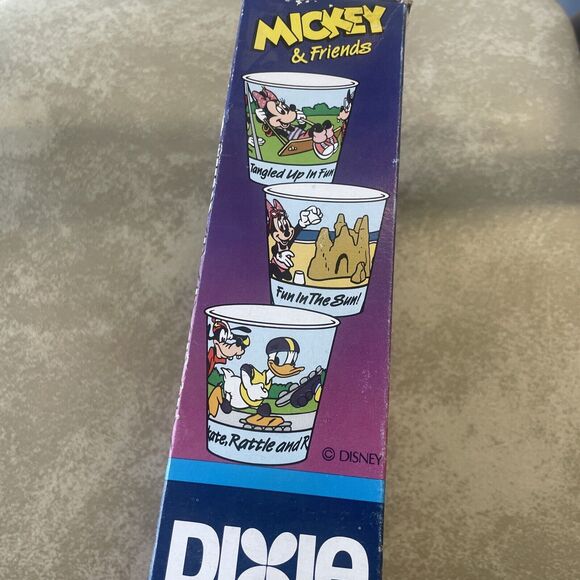 Vintage 1991 Disney Mickey Mouse Dixie Cups 3oz Bathroom Dispenser Size 183 Cups - Picture 6 of 11